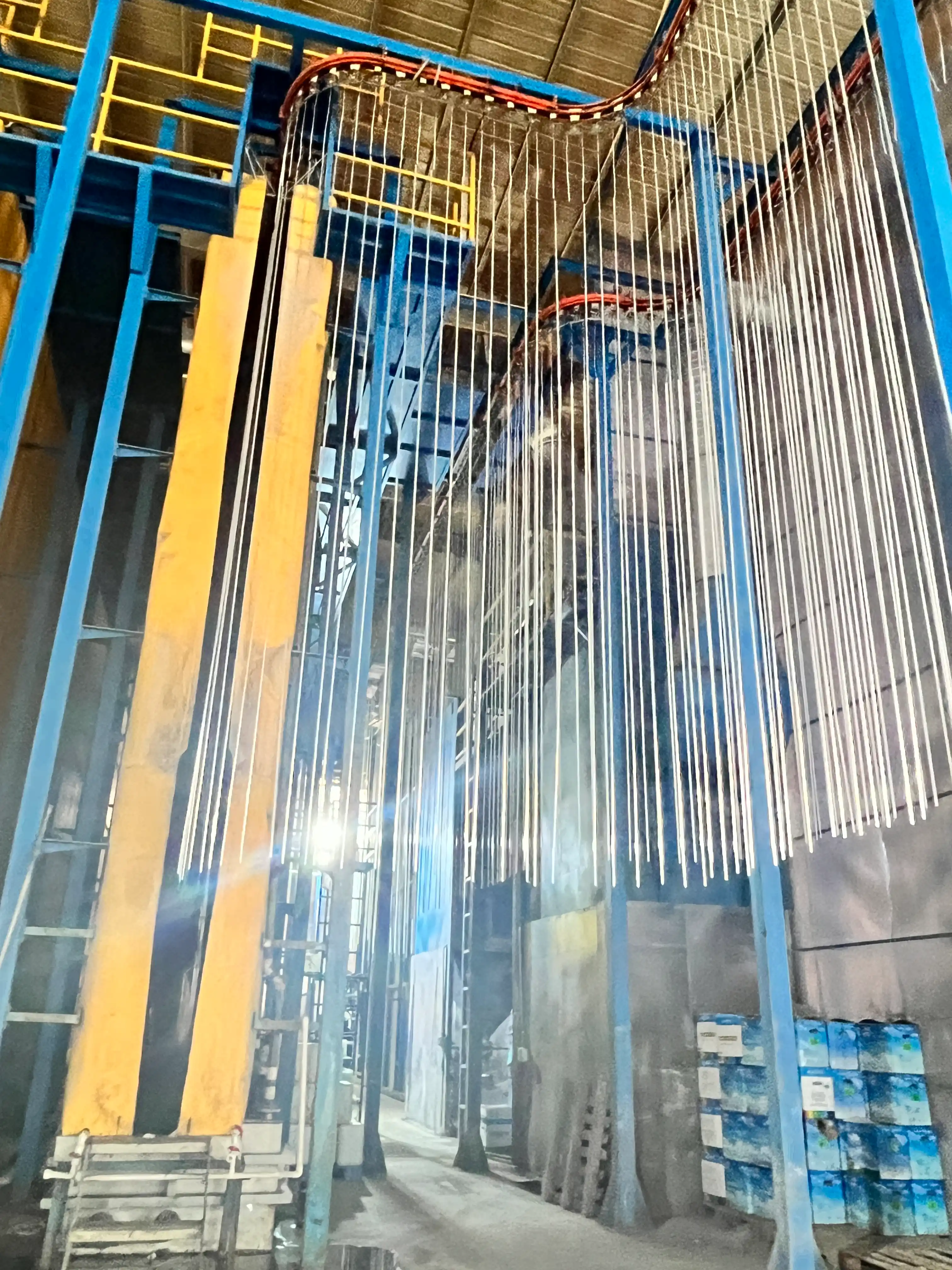 Expanded aluminum profile storage and production area after the 2023 capacity upgrade.