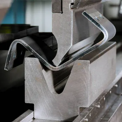 CNC bending machine in operation